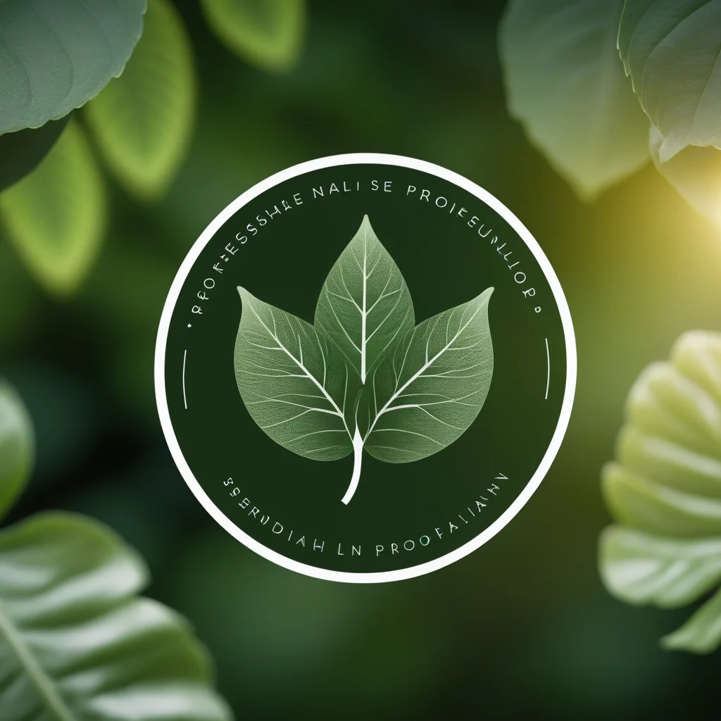 Logo ecológico con motivo natural generado con IA